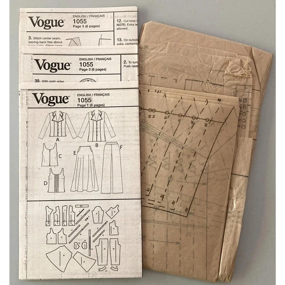 Vogue American Design V1055 ADRI Separates Jacket Top Skirt Pants Sz 14-22 Uncut
